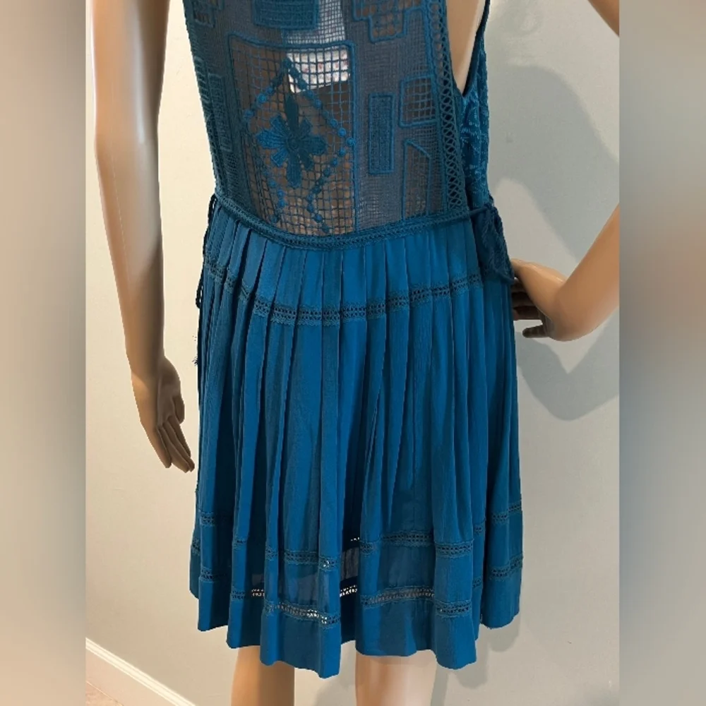 Free People Emily Dress in Dark Teal Size Small New With Tags‎